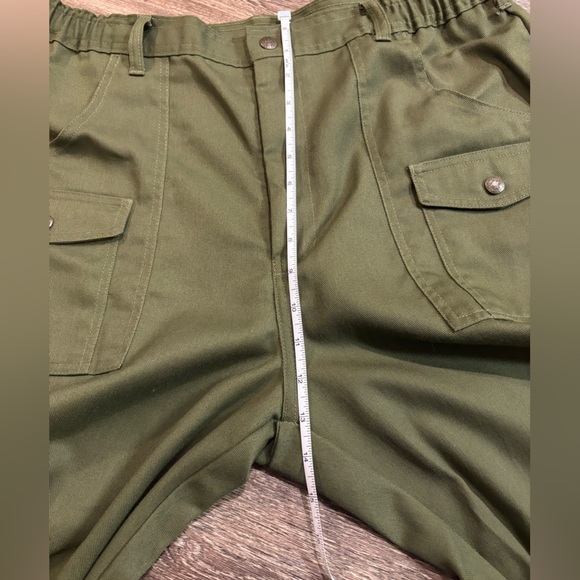 Vintage Boy Scout Pants Mens Green BSA Uniform Cargo Union Made in USA - Picture 9 of 11